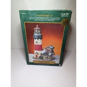 Santas Workbench Collection Victorian Series Canoe Point Lighthouse  VNTG 1999